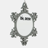 Oh Deer Simple Aesthetic  Tin Sneeuwvlok Ornament (Links)