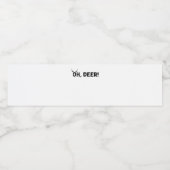 Oh Deer Simple Aesthetic  Waterfles Etiket (Enkel label)