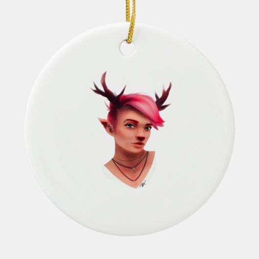 Oh Deer Simple Creative Style Keramisch Ornament (Voorkant)