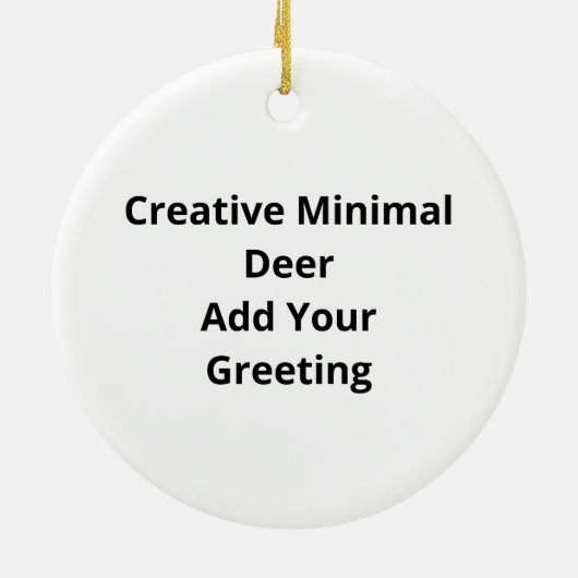 Oh Deer Simple Creative Style Keramisch Ornament (Achterkant)