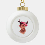Oh Deer Simple Creative Style  Keramische Bal Ornament (Voorkant)
