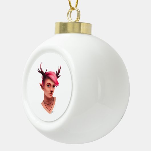 Oh Deer Simple Creative Style  Keramische Bal Ornament (Rechts)