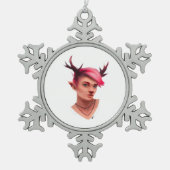 Oh Deer Simple Creative Style  Tin Sneeuwvlok Ornament (Voorkant)