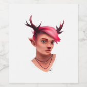 Oh Deer Simple Creative Style  Wijn Etiket (Enkel label)