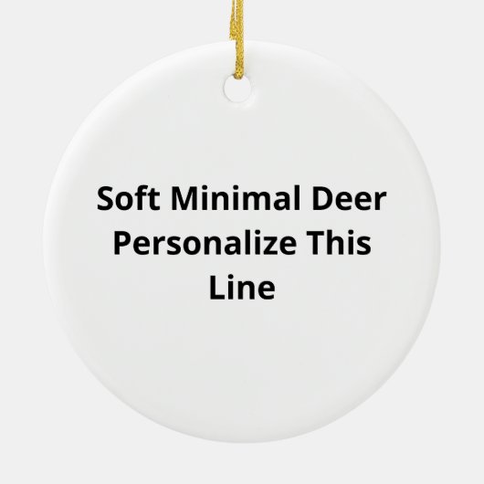 Oh Deer Soft Minimal Design Keramisch Ornament (Achterkant)