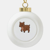 Oh Deer Soft Minimal Design  Keramische Bal Ornament (Voorkant)