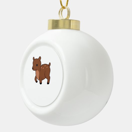 Oh Deer Soft Minimal Design  Keramische Bal Ornament (Rechts)