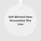 Oh Deer Soft Minimal Design Ornament (achterkant)