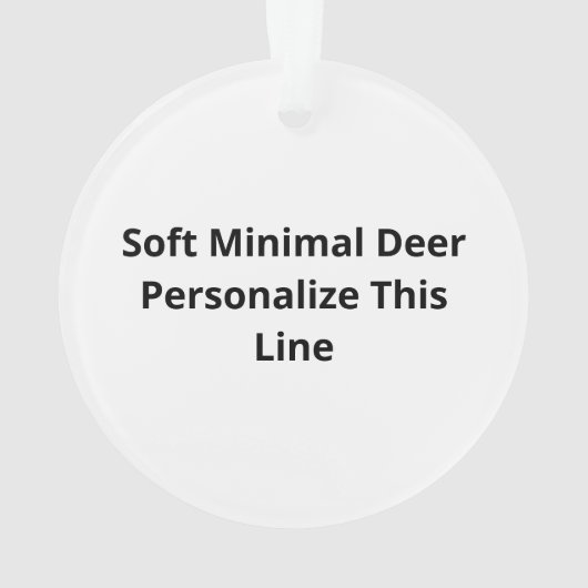 Oh Deer Soft Minimal Design Ornament (achterkant)