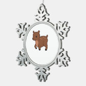 Oh Deer Soft Minimal Design  Tin Sneeuwvlok Ornament (Rechts)