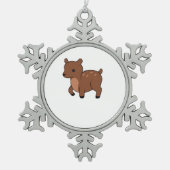 Oh Deer Soft Minimal Design Tin Sneeuwvlok Ornament (Voorkant)