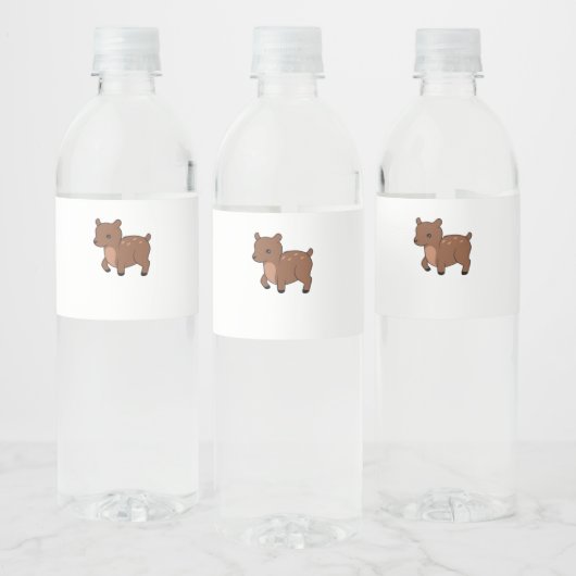 Oh Deer Soft Minimal Design  Waterfles Etiket (Flessen)