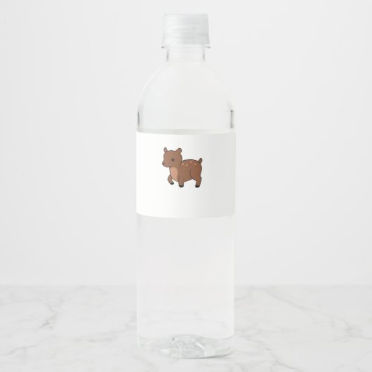 Oh Deer Soft Minimal Design Waterfles Etiket (Voorkant)