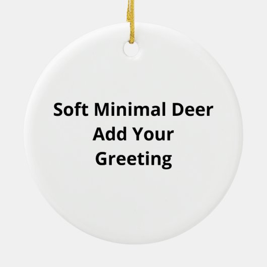 Oh Deer Soft Minimal Vibe Keramisch Ornament (Achterkant)