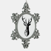 Oh Deer Soft Minimal Vibe  Tin Sneeuwvlok Ornament (Links)