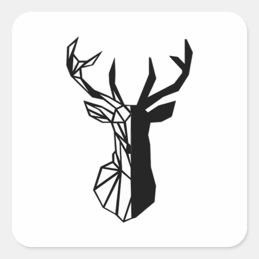 Oh Deer Soft Minimal Vibe  Vierkante Sticker (Voorkant)