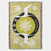 Oh Deer Striped Holiday Throw Deken (Voorkant Verticaal)