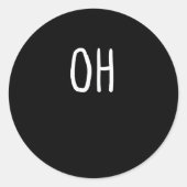 Oh Deer Trendy Halloween Style Ronde Sticker (Voorkant)