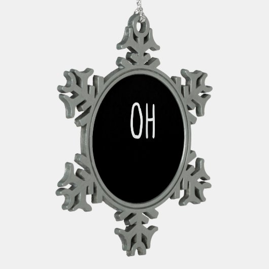 Oh Deer Trendy Halloween Style  Tin Sneeuwvlok Ornament (Links)