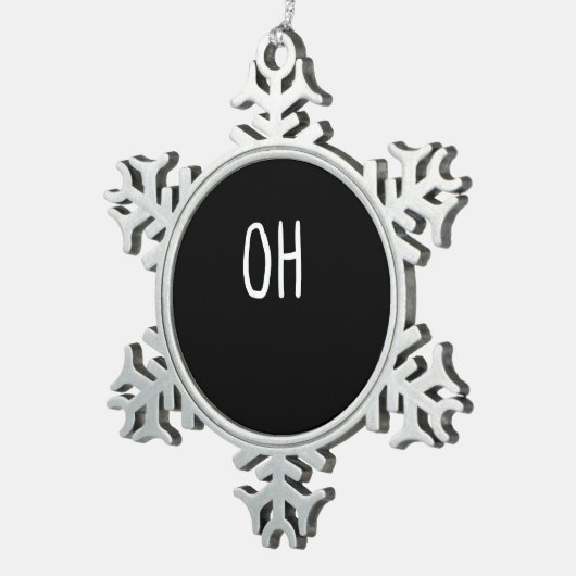 Oh Deer Trendy Halloween Style  Tin Sneeuwvlok Ornament (Rechts)