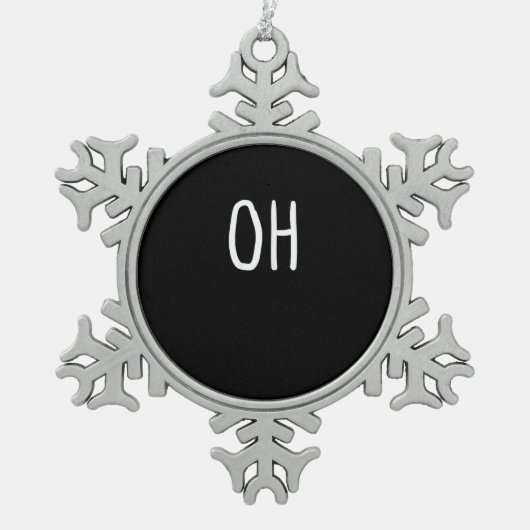 Oh Deer Trendy Halloween Style  Tin Sneeuwvlok Ornament (Voorkant)