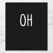 Oh Deer Trendy Halloween Style Wijn Etiket (Enkel label)