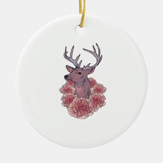 Oh Deer Trendy Minimal Aesthetic Keramisch Ornament (Voorkant)