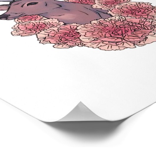 Oh Deer Trendy Minimal Aesthetic Poster (Hoek)