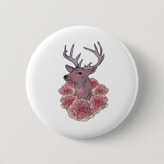 Oh Deer Trendy Minimal Aesthetic  Ronde Button 5,7 Cm (Voorkant)