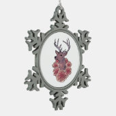 Oh Deer Trendy Minimal Aesthetic Tin Sneeuwvlok Ornament (Links)