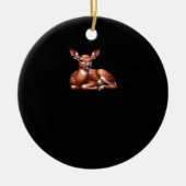 Oh Deer Trendy Modern Aesthetic Keramisch Ornament (Voorkant)