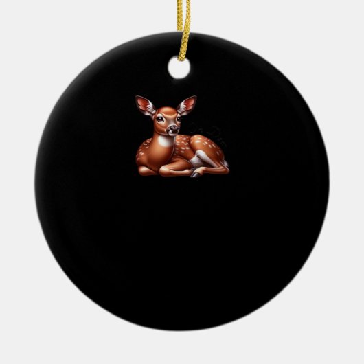 Oh Deer Trendy Modern Aesthetic Keramisch Ornament (Voorkant)