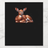 Oh Deer Trendy Modern Aesthetic  Wijn Etiket (Enkel label)