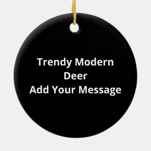 Oh Deer Trendy Modern Style Keramisch Ornament (Achterkant)