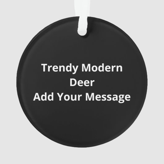 Oh Deer Trendy Modern Style Ornament (achterkant)