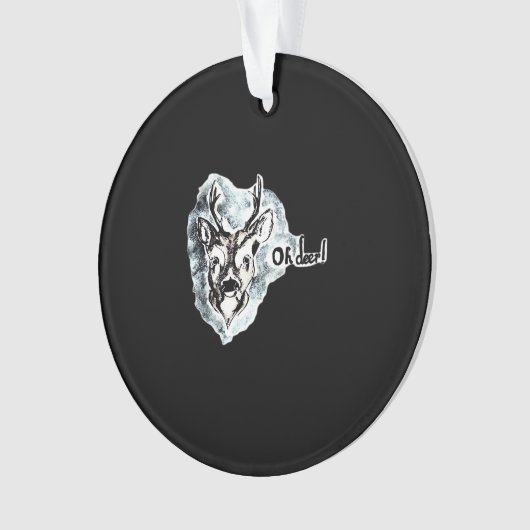 Oh Deer Trendy Modern Style Ornament (voorkant)