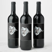 Oh Deer Trendy Modern Style Wijn Etiket (Flessen)