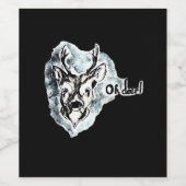 Oh Deer Trendy Modern Style Wijn Etiket (Enkel label)