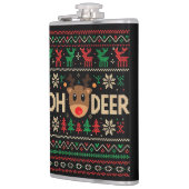 Oh Deer Ugly Christmas Sweater Flask Heupfles (Links)