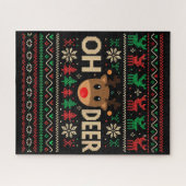 Oh Deer Ugly Christmas Sweater Puzzle Legpuzzel (Horizontaal)