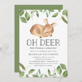 Oh Deer | Uitnodiging tot Baby shower (Voorkant / Achterkant)