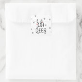 Oh, Deer! Vierkante Sticker (Tas)