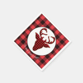 Oh Deer wat een jaar Buffalo met kerstkerst Servet (Hoek)