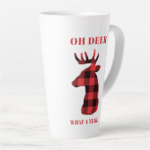 Oh Deer wat een jaar buffalo speldenFeestdagen Latte Mok (Rechterhoek)
