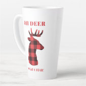 Oh Deer wat een jaar buffalo speldenFeestdagen Latte Mok (Linkerhoek)