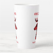 Oh Deer wat een jaar buffalo speldenFeestdagen Latte Mok (Voorkant)