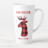 Oh Deer wat een jaar buffalo speldenFeestdagen Latte Mok (Rechts)
