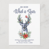 Oh Deer wat een jaar kerstfeestelijke groet Briefkaart (Voorkant)