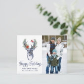 Oh Deer wat een jaar kerstfeestelijke groet Briefkaart (Staand voorkant)