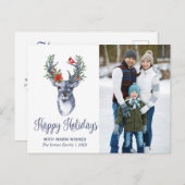 Oh Deer wat een jaar kerstfeestelijke groet Briefkaart (Voorkant / Achterkant)